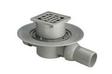 Трап горизонтальный DN 50x40 нержавеющая решетка (модель 4935.1)