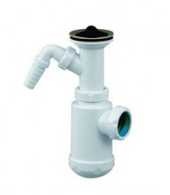 Сифон для раковины c отводом S-351 1 1/2" 70