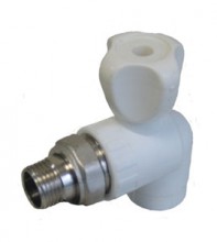 Кран шаровый, угловой со сгоном PP-R 20х1/2"